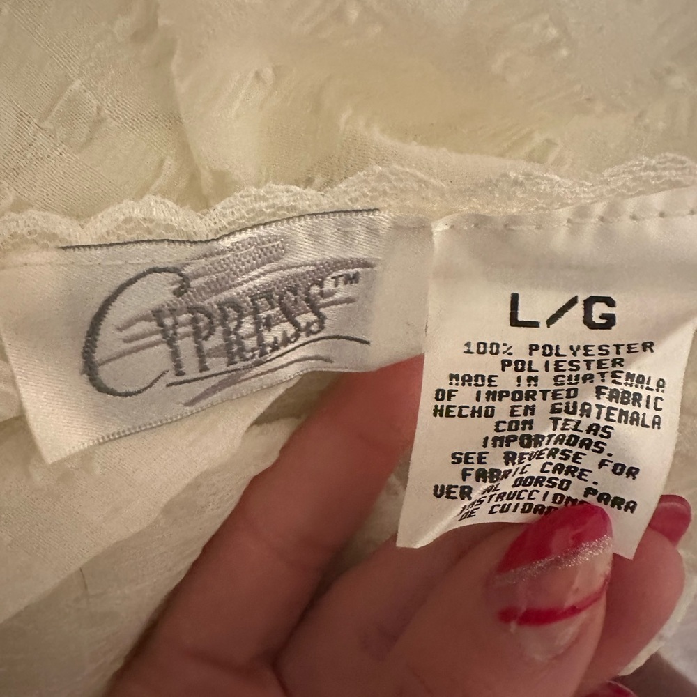 NWT Vintage 90’s/Y2K Era Cypress Cream Lace Women's Bodysuit Size Large - Picture 2 of 10